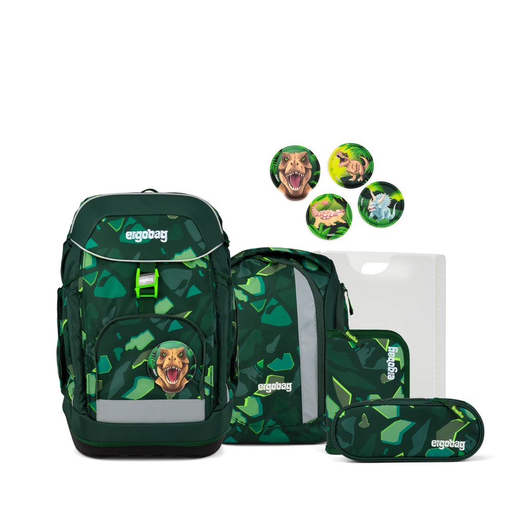 ergobag maxi Schulranzen-Set – DinosauriBär