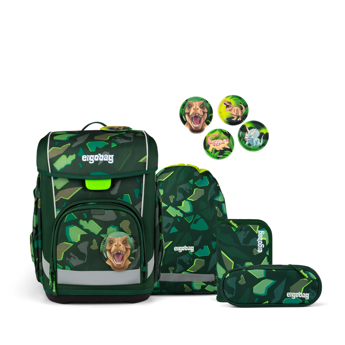 ergobag cubo light Schulranzen-Set – DinosauriBär