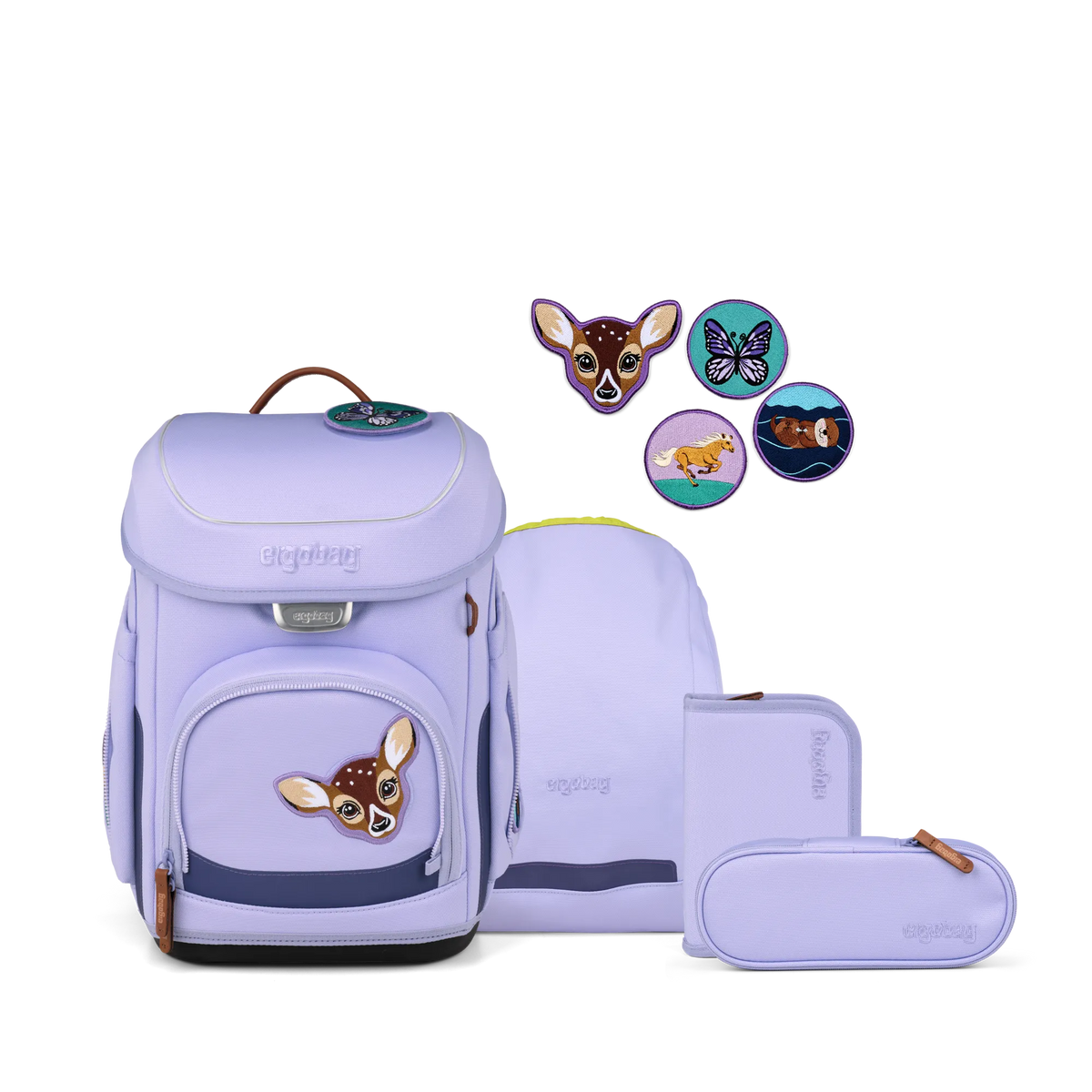 ergobag cubo Schulranzen-Set – Waldbärsucher