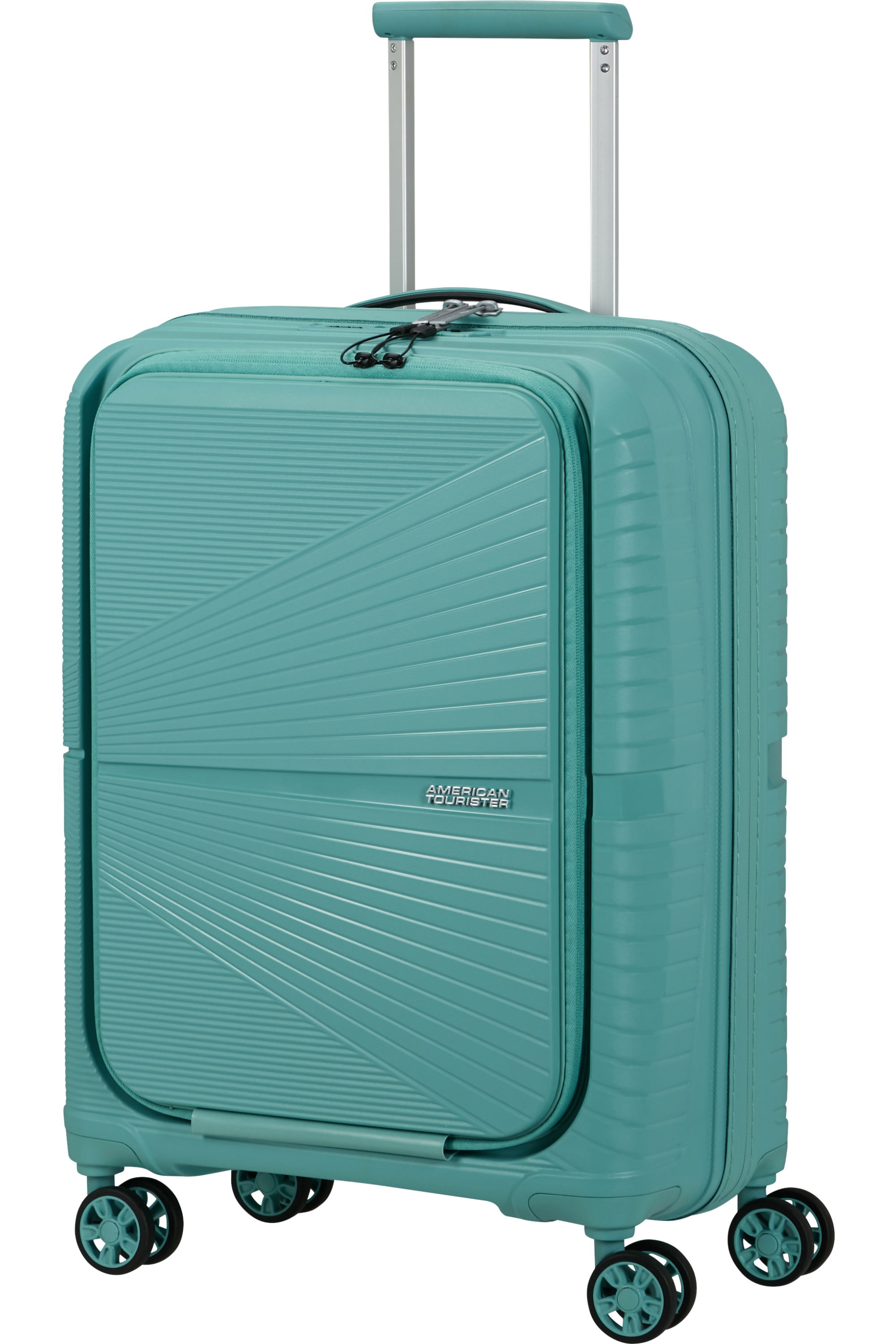 American Tourister AIRCONIC 4w Trolley S Frontloader 15.6", Dusty Turquoise – Produktansicht 2