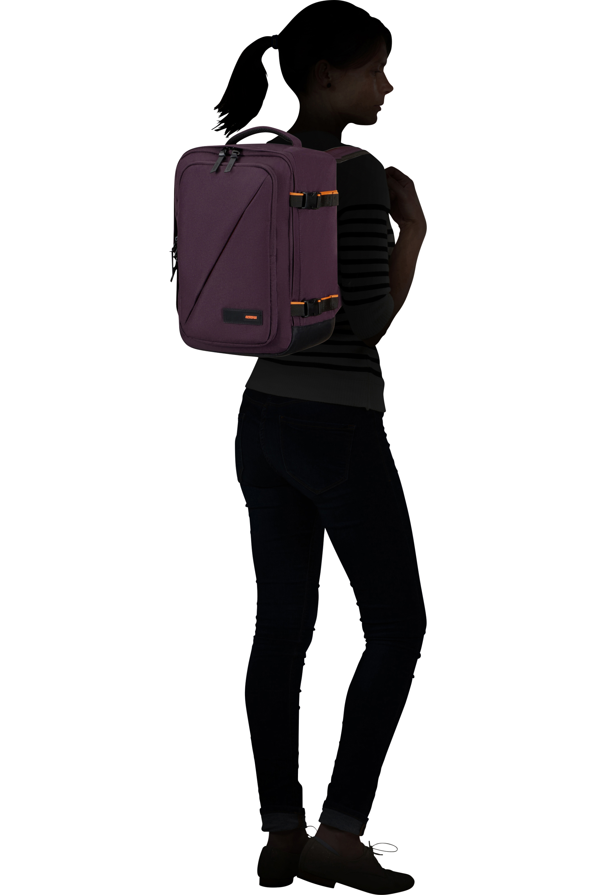 American Tourister TAKE2CABIN Rucksack S, Dark Plum – Produktansicht 2