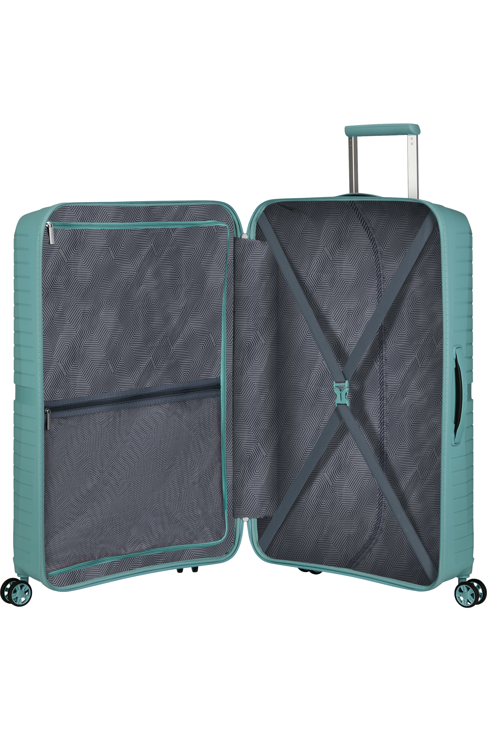 American Tourister AIRCONIC 4w Trolley L, Dusty Turquoise – Produktansicht 3