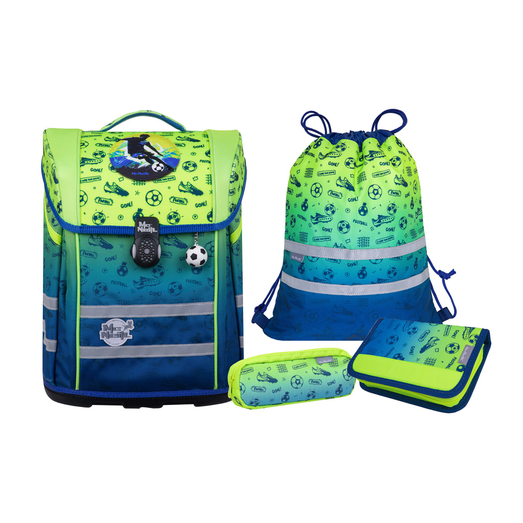 McNeill Perfecto Schulranzen-Set, Football 2T