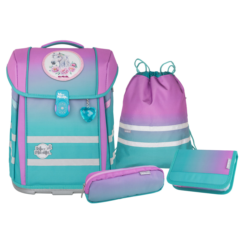 McNeill Perfecto Schulranzen-Set, Gradient Blueberry