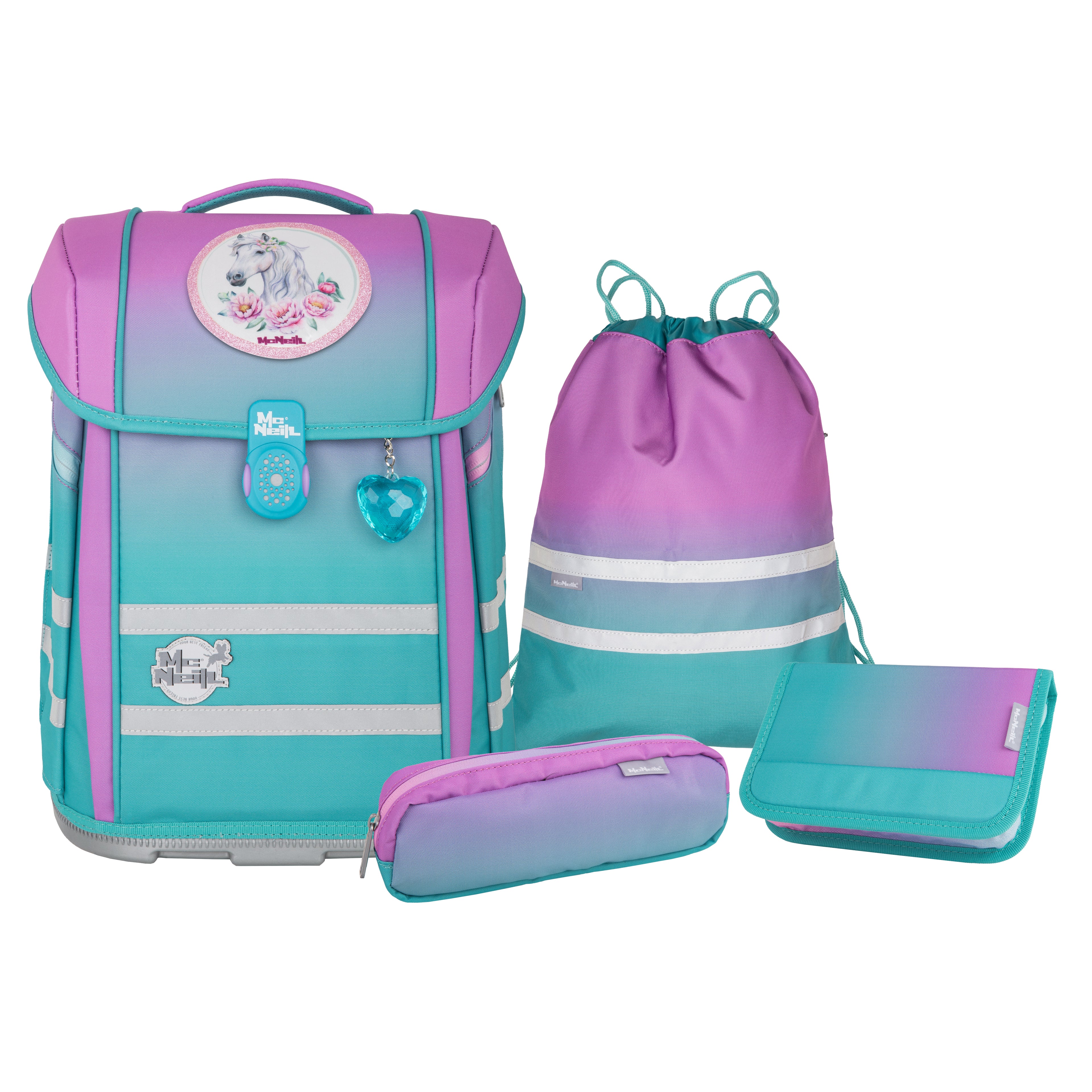 McNeill Perfecto Schulranzen-Set, Gradient Blueberry