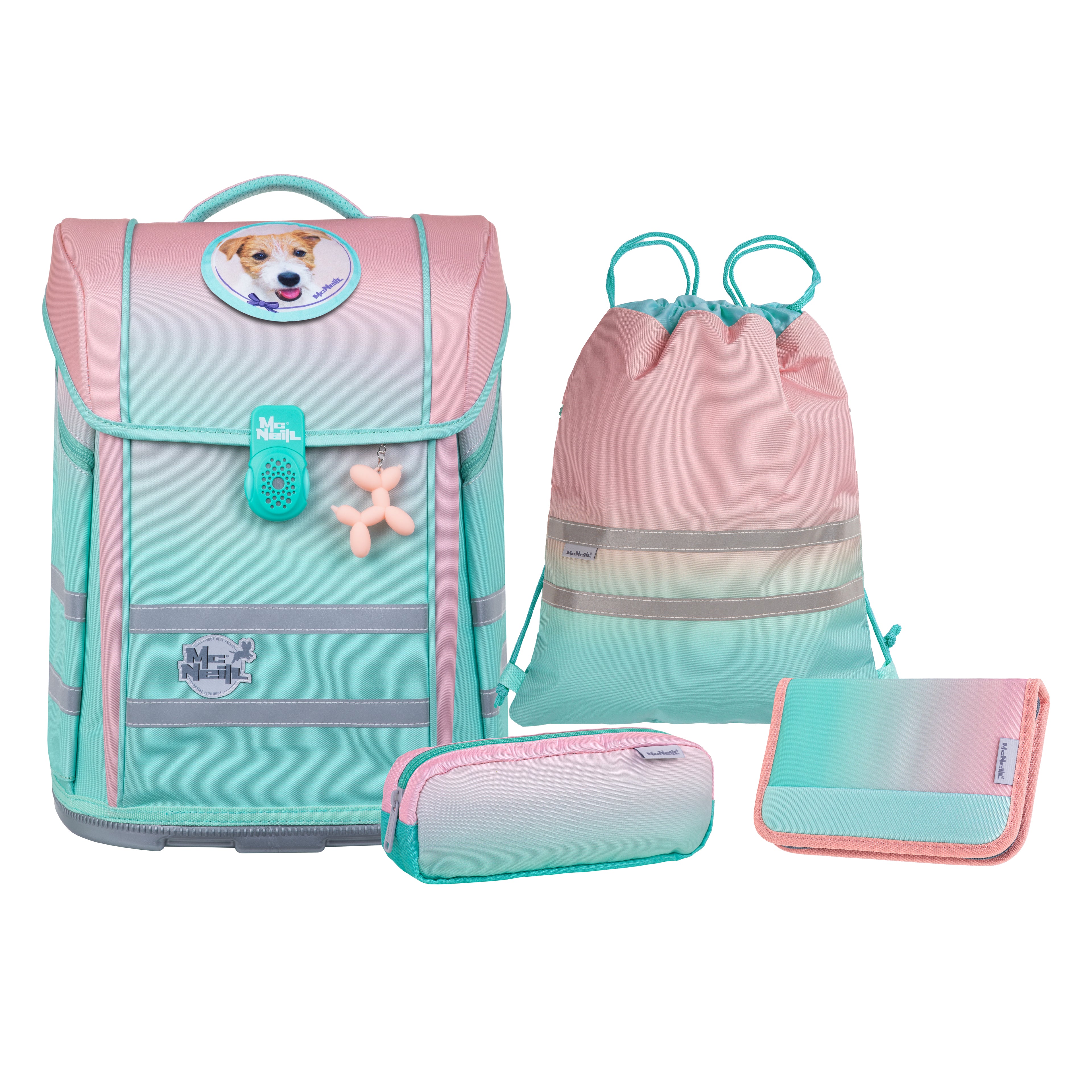 McNeill Perfecto Schulranzen-Set, Gradient Strawberry