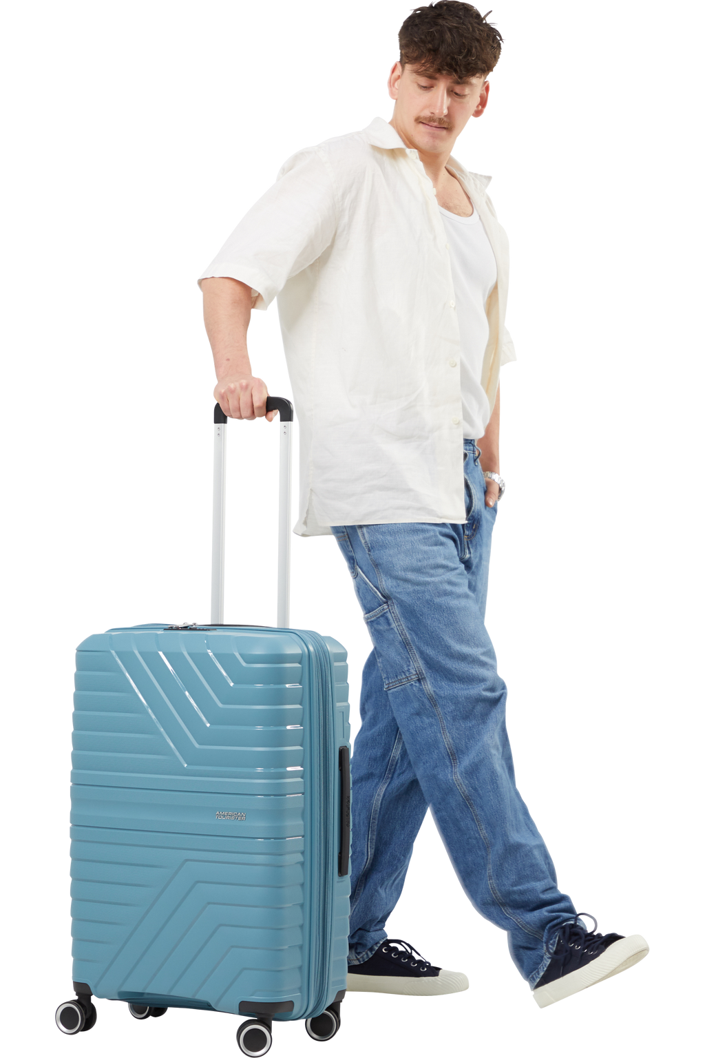 American Tourister FLYTWIST Trolley M, Storm Blue – Produktansicht 5