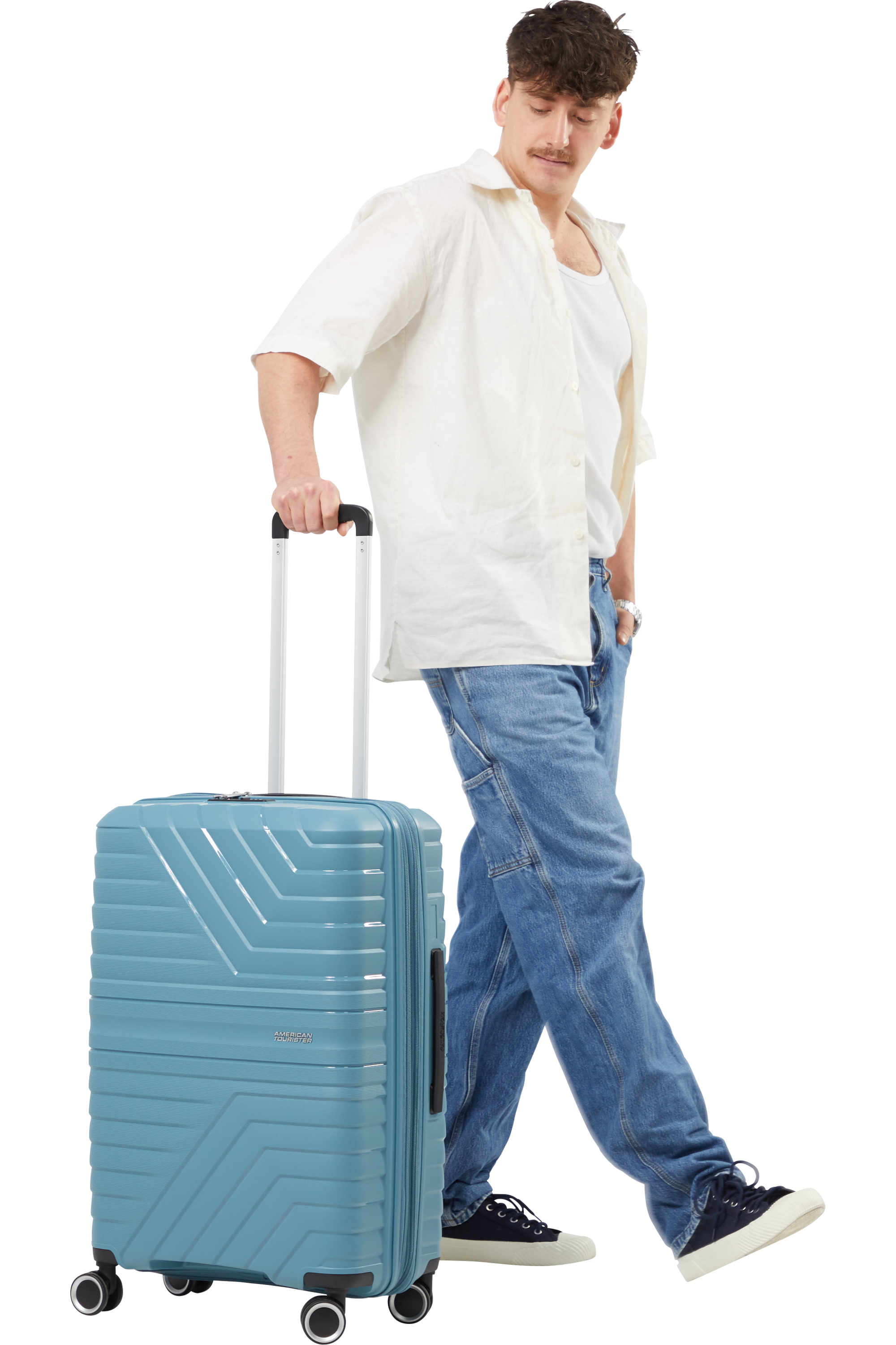 American Tourister FLYTWIST Trolley M, Storm Blue – Produktansicht 5