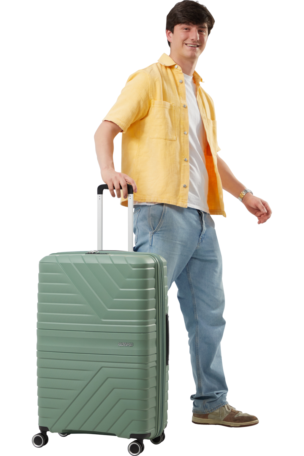 American Tourister FLYTWIST Trolley L, Botanic Green – Produktansicht 5