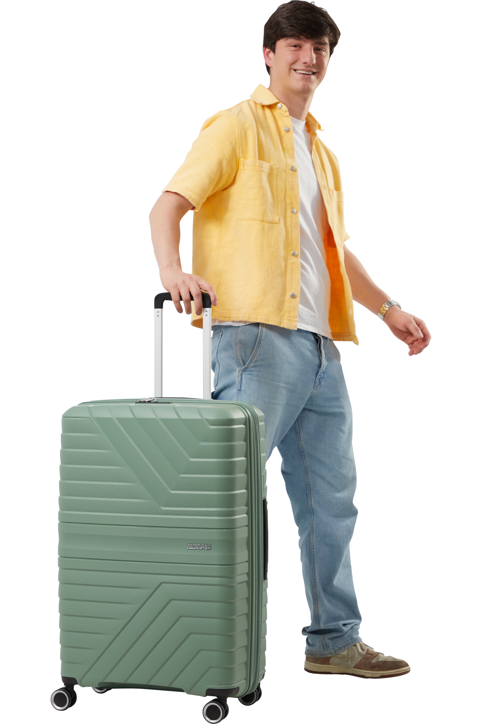 American Tourister FLYTWIST Trolley L, Botanic Green – Produktansicht 5
