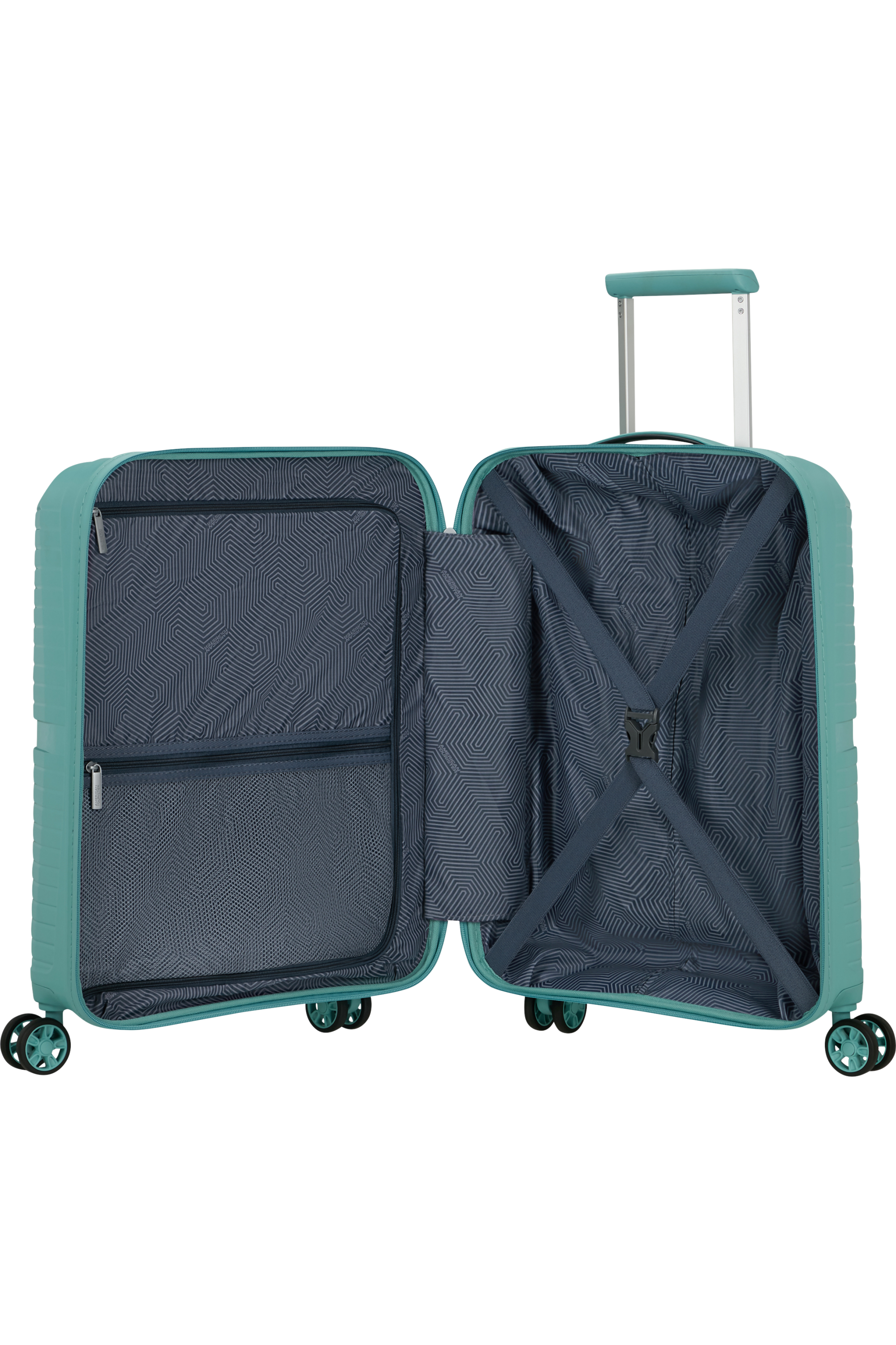 American Tourister AIRCONIC 4w Trolley S Frontloader 15.6", Dusty Turquoise – Produktansicht 3