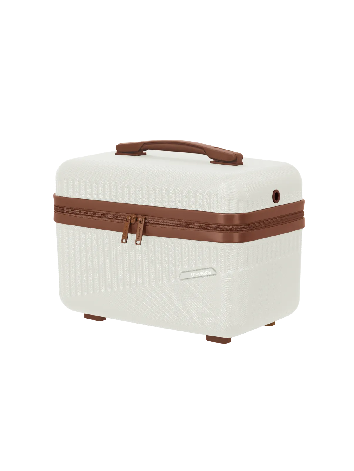 Travelite BALI Beautycase, Weiss/Cognac – Produktansicht 3