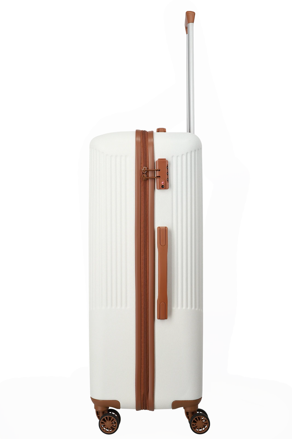 Travelite BALI 4w Trolley L, Weiss/Cognac – Produktansicht 3