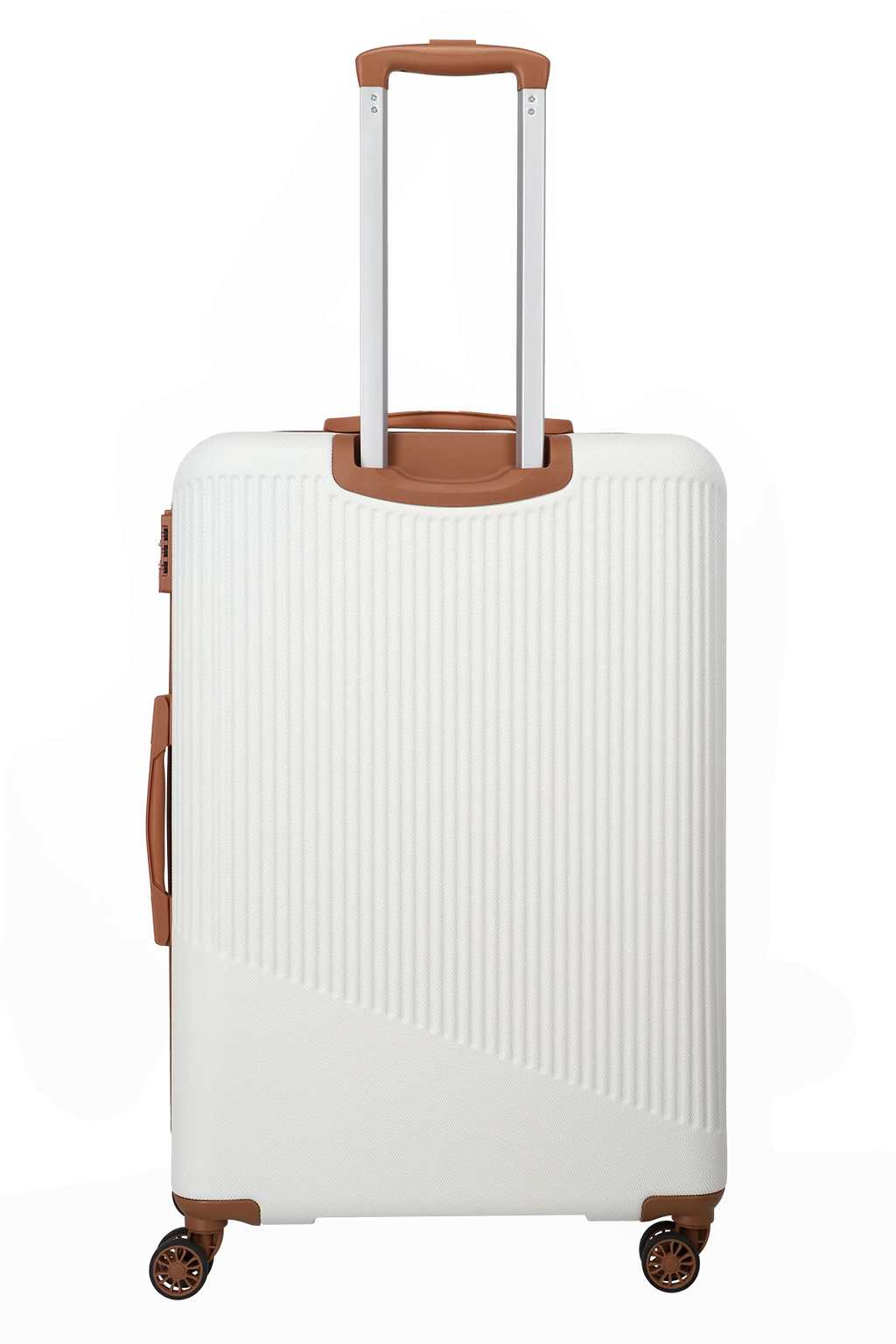 Travelite BALI 4w Trolley L, Weiss/Cognac – Produktansicht 4