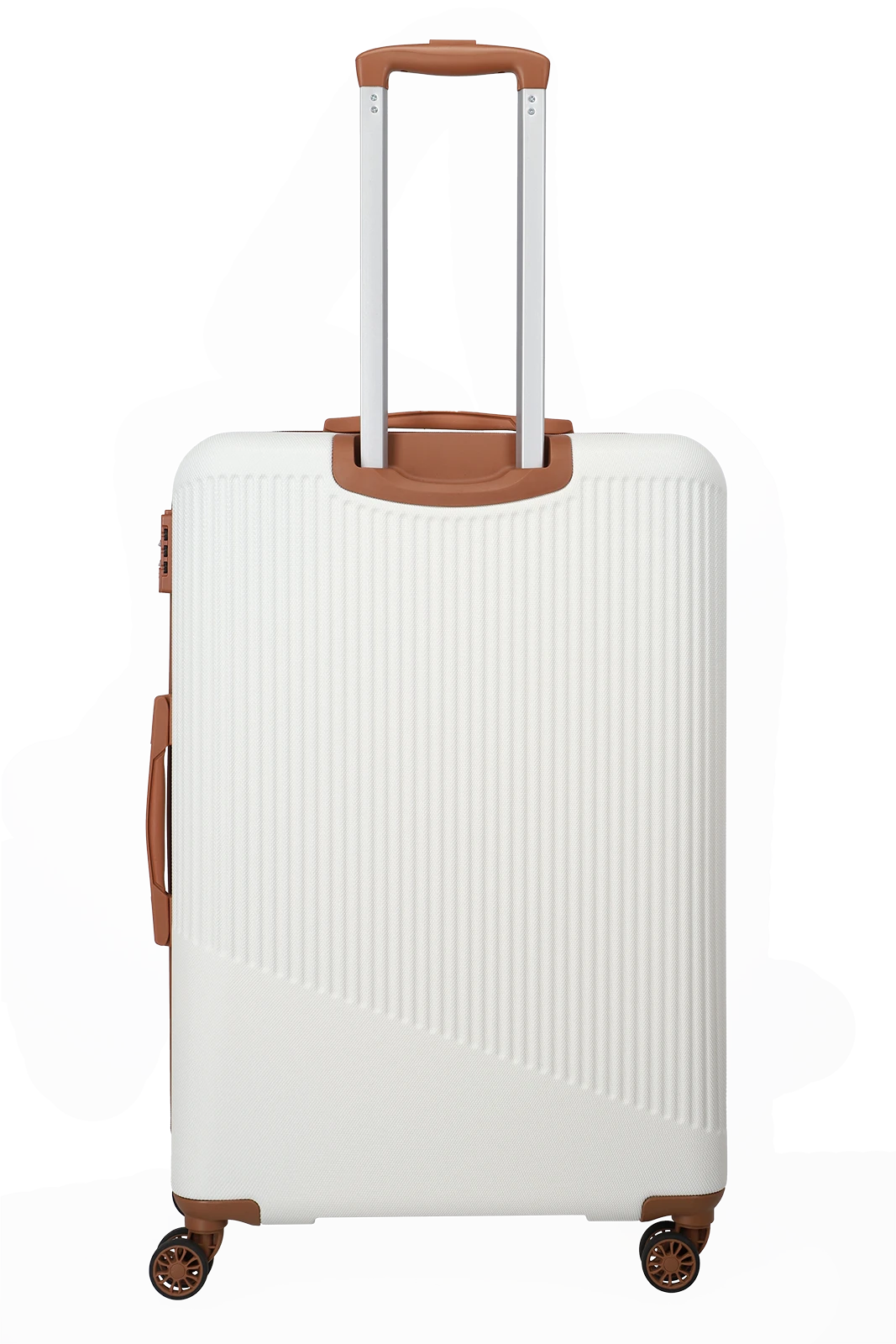 Travelite BALI 4w Trolley L, Weiss/Cognac – Produktansicht 4