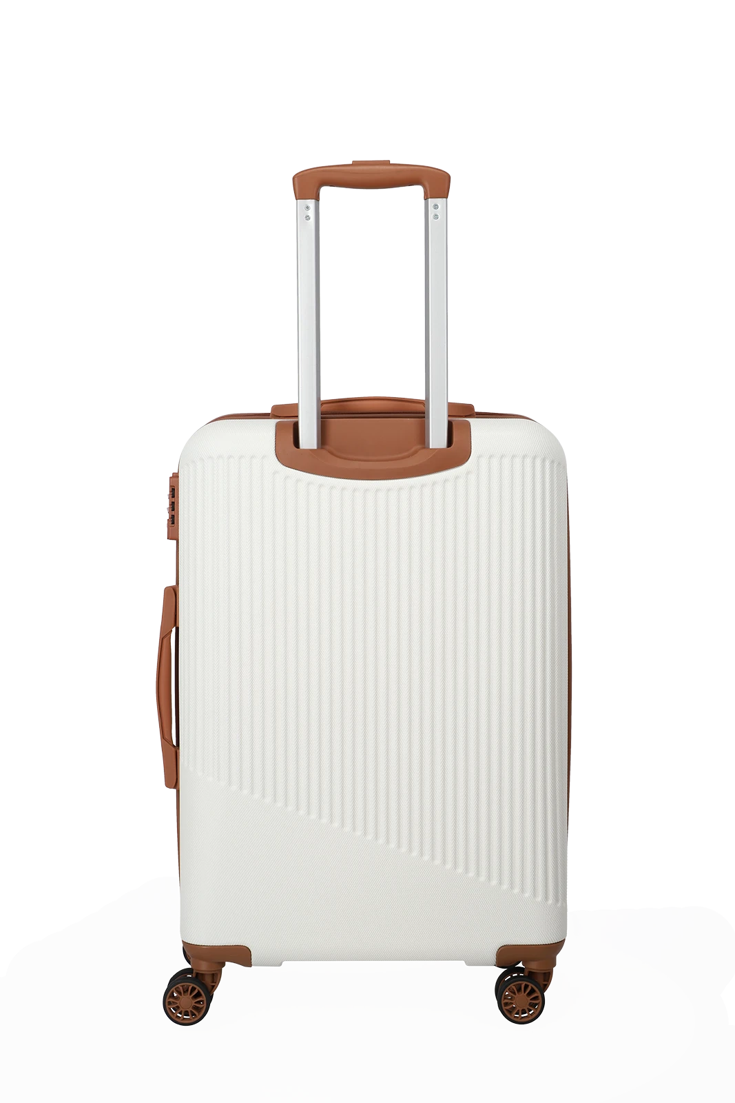 Travelite BALI 4w Trolley M, Weiss/Cognac – Produktansicht 4