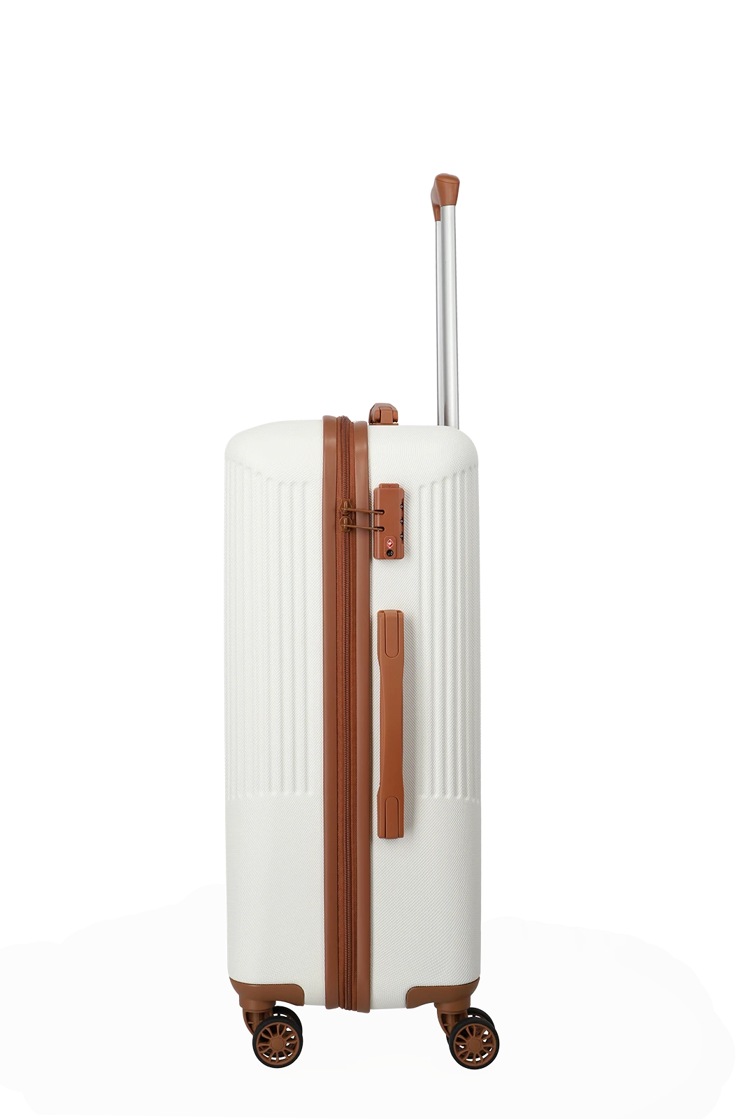 Travelite BALI 4w Trolley M, Weiss/Cognac – Produktansicht 3