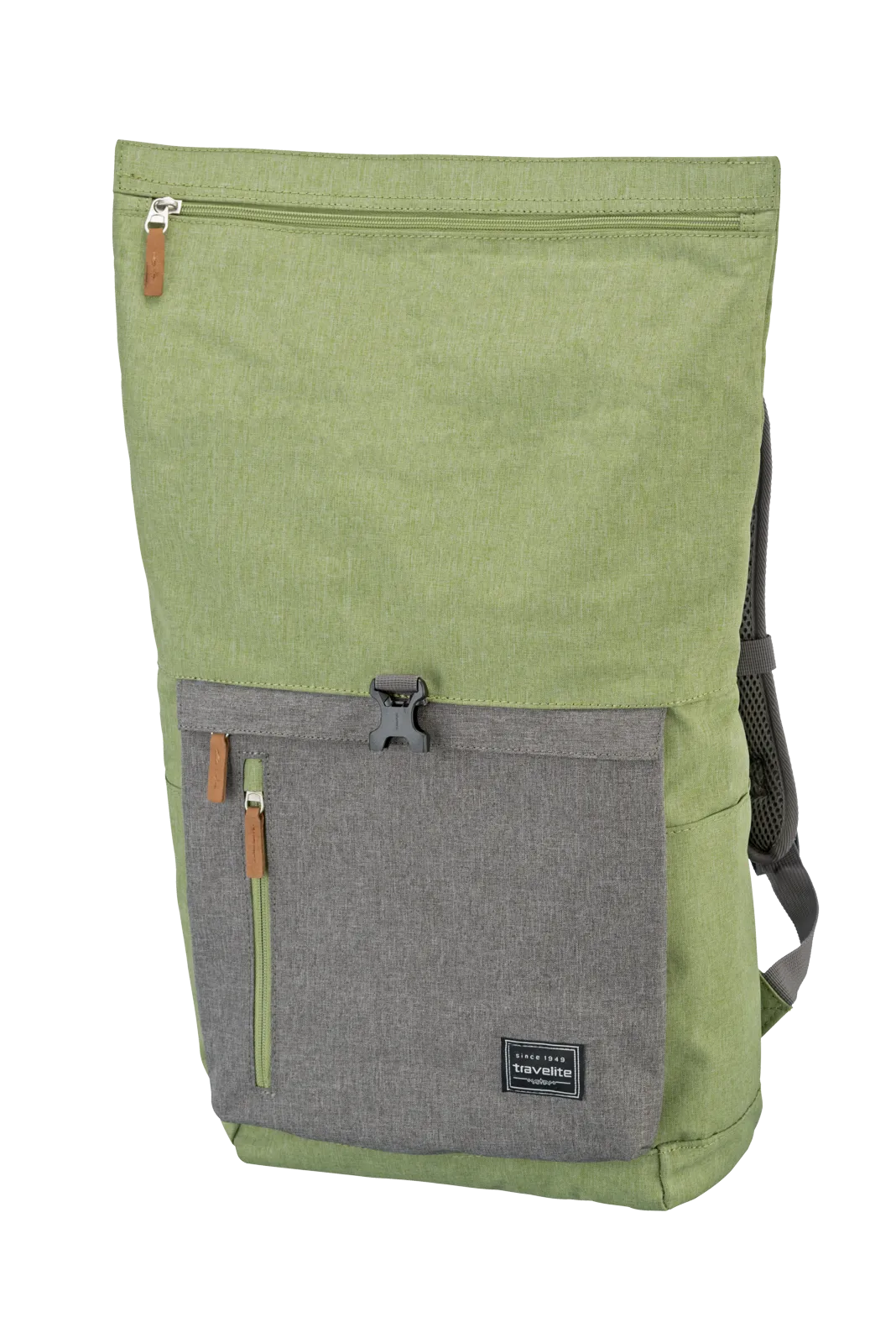 Travelite BASICS Rollup Rucksack, Grün/Grau – Produktansicht 3