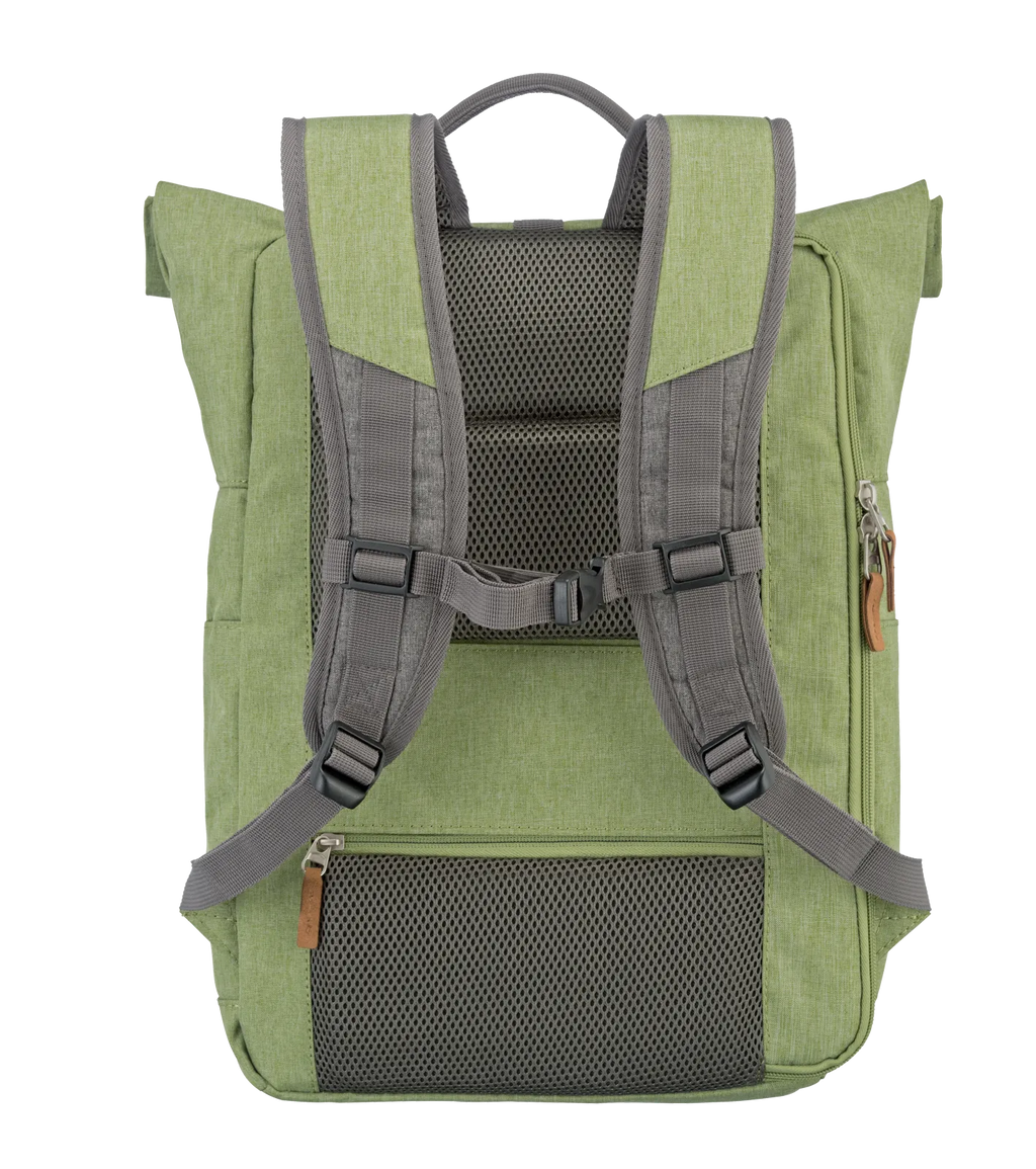 Travelite BASICS Rollup Rucksack, Grün/Grau – Produktansicht 4