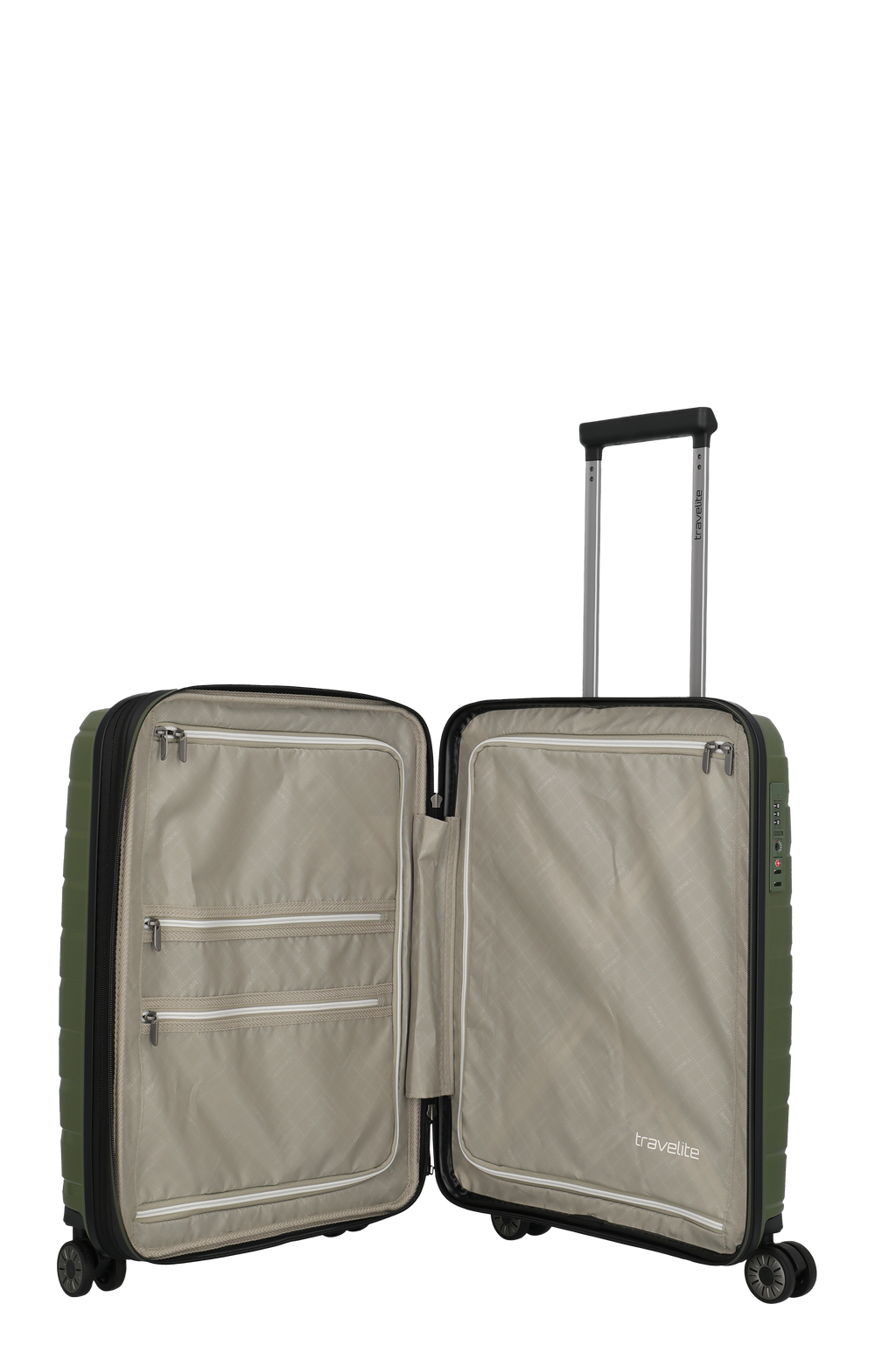 Travelite AIR BASE 4w Trolley S erw., Olive – Produktansicht 7