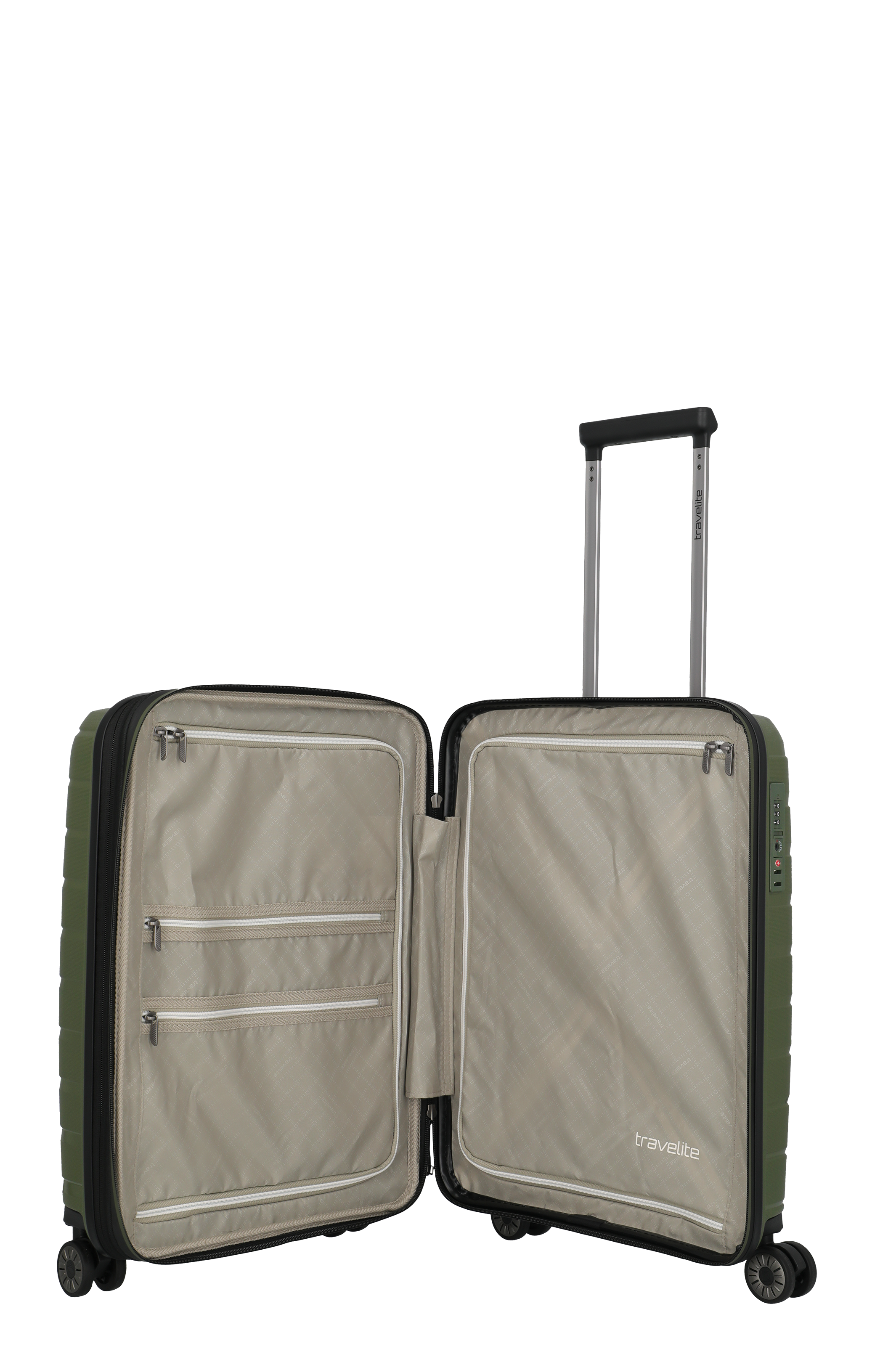 Travelite AIR BASE 4w Trolley S erw., Olive – Produktansicht 7