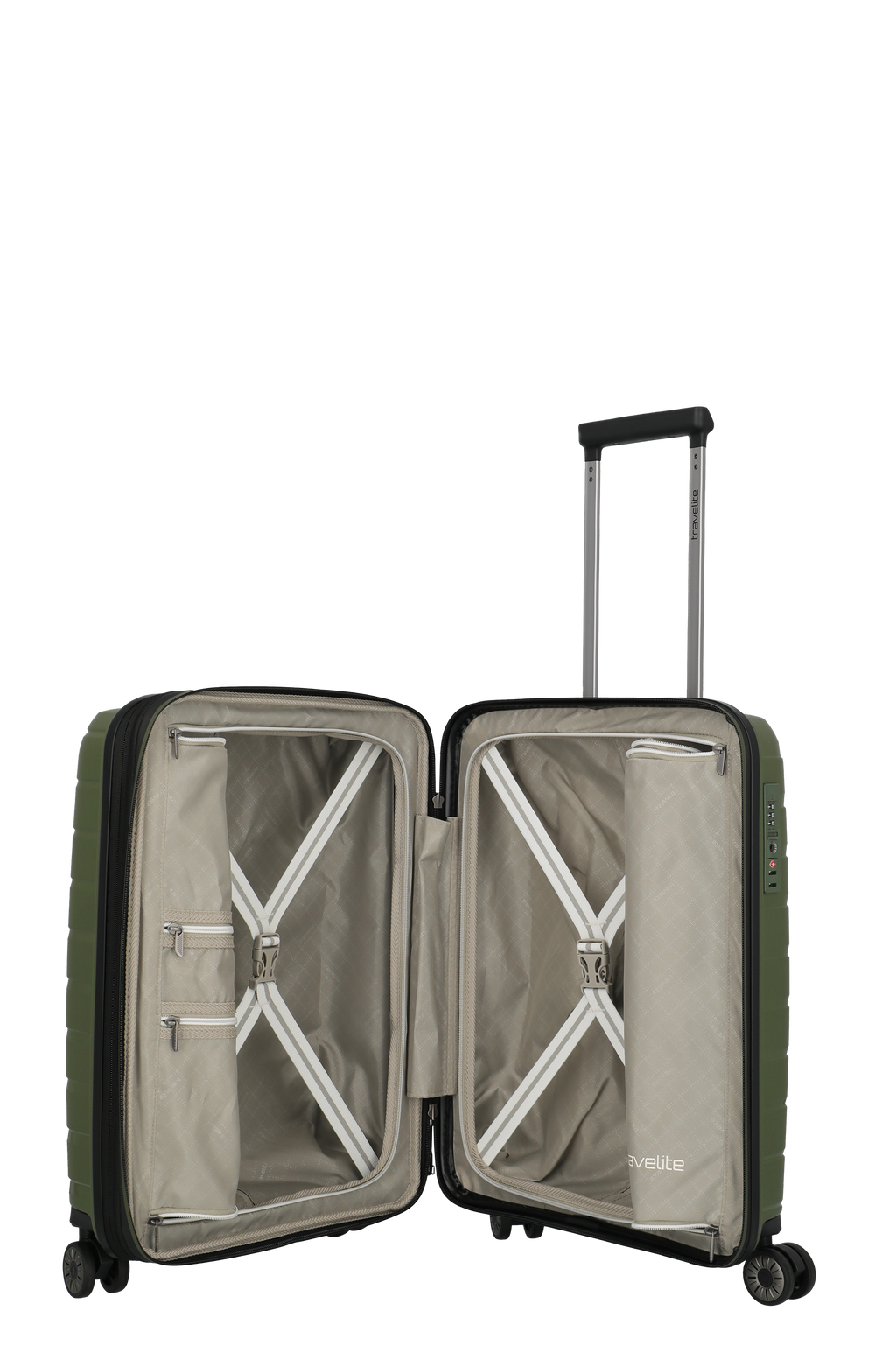 Travelite AIR BASE 4w Trolley S erw., Olive – Produktansicht 8