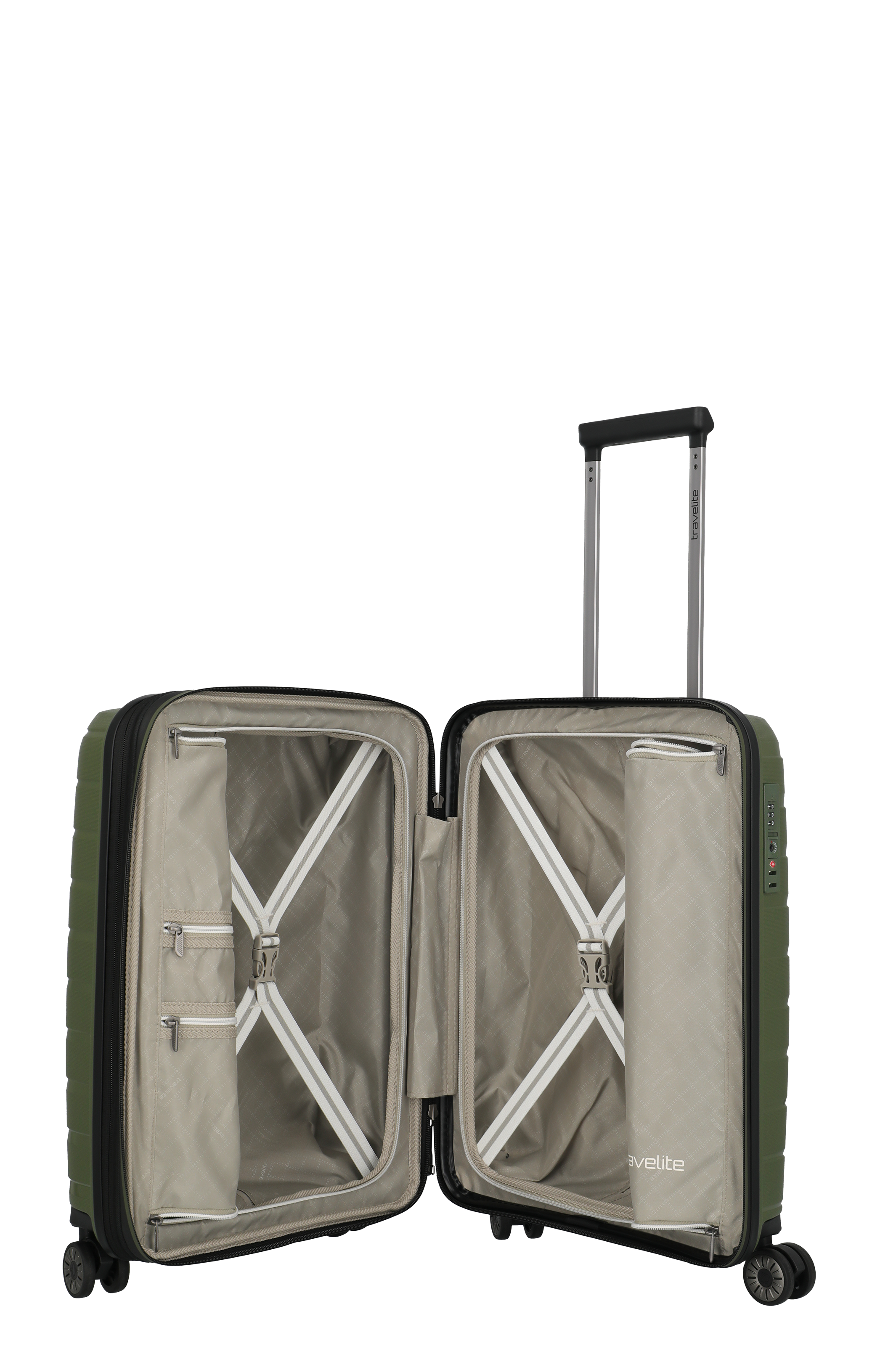 Travelite AIR BASE 4w Trolley S erw., Olive – Produktansicht 8