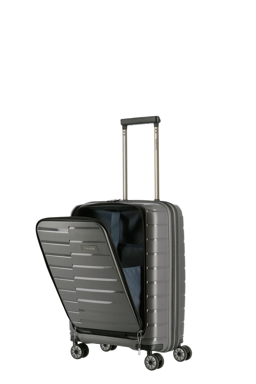 Travelite AIR BASE 4w Trolley S Vortasche, Anthrazit – Produktansicht 7