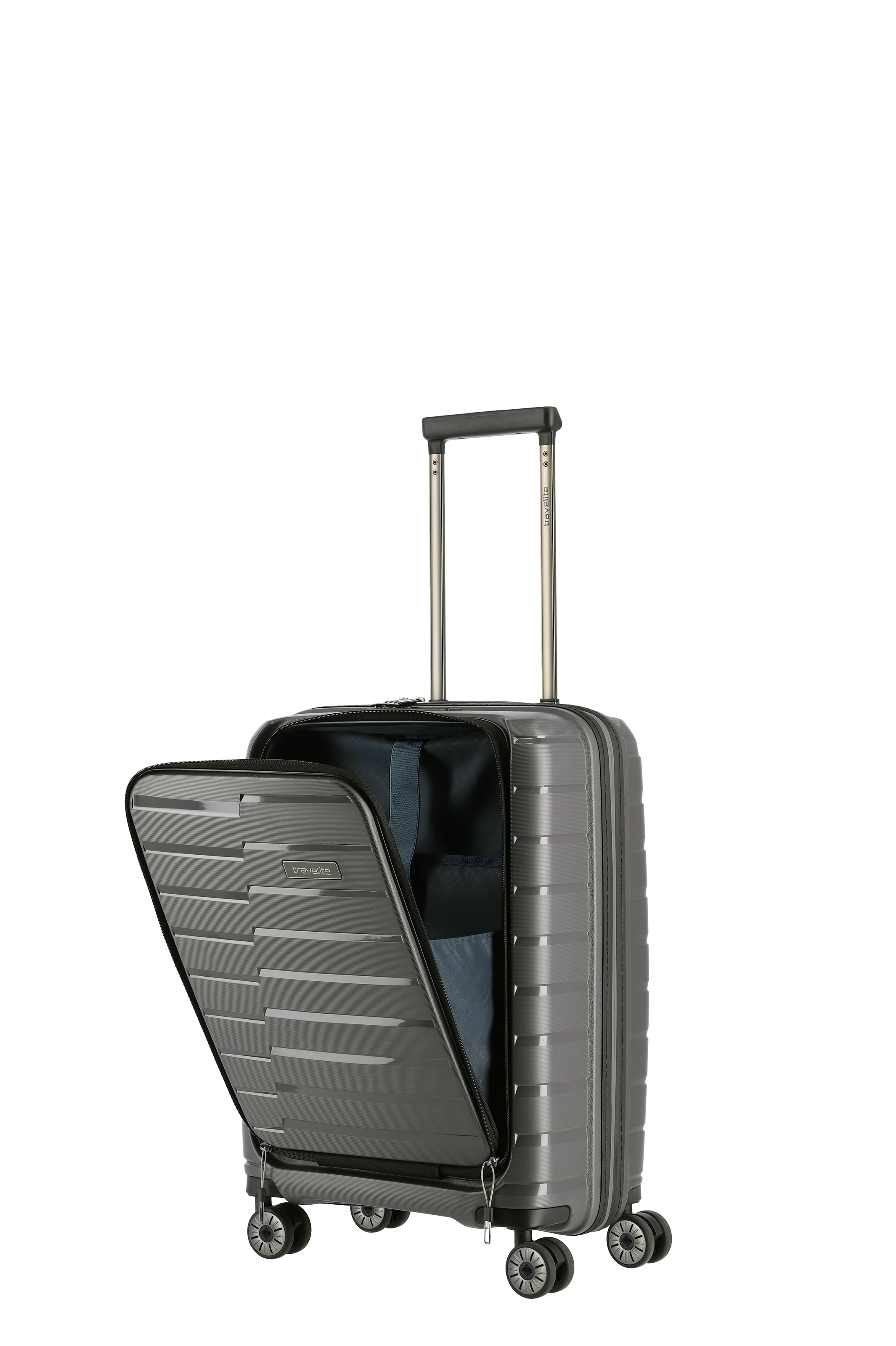 Travelite AIR BASE 4w Trolley S Vortasche, Anthrazit – Produktansicht 7