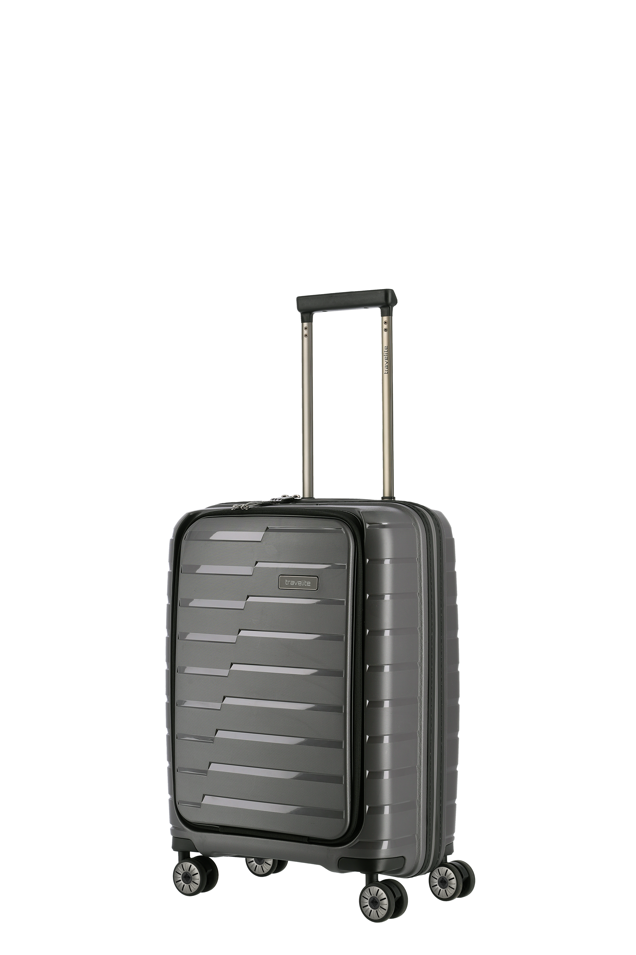 Travelite AIR BASE 4w Trolley S Vortasche, Anthrazit – Produktansicht 2