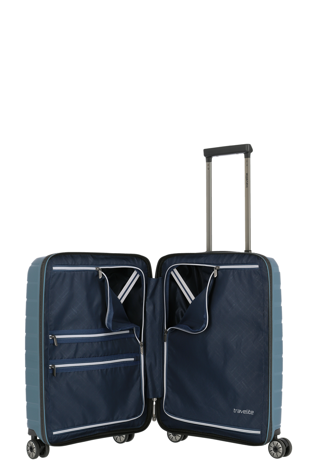 Travelite AIR BASE 4w Trolley S Vortasche, Eisblau – Produktansicht 8