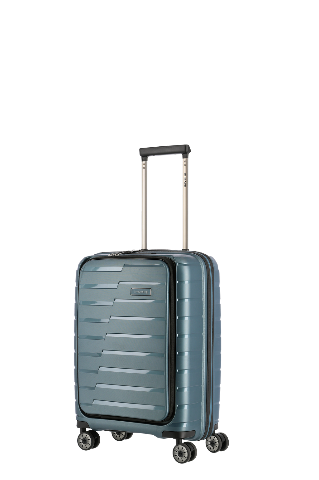 Travelite AIR BASE 4w Trolley S Vortasche, Eisblau – Produktansicht 2