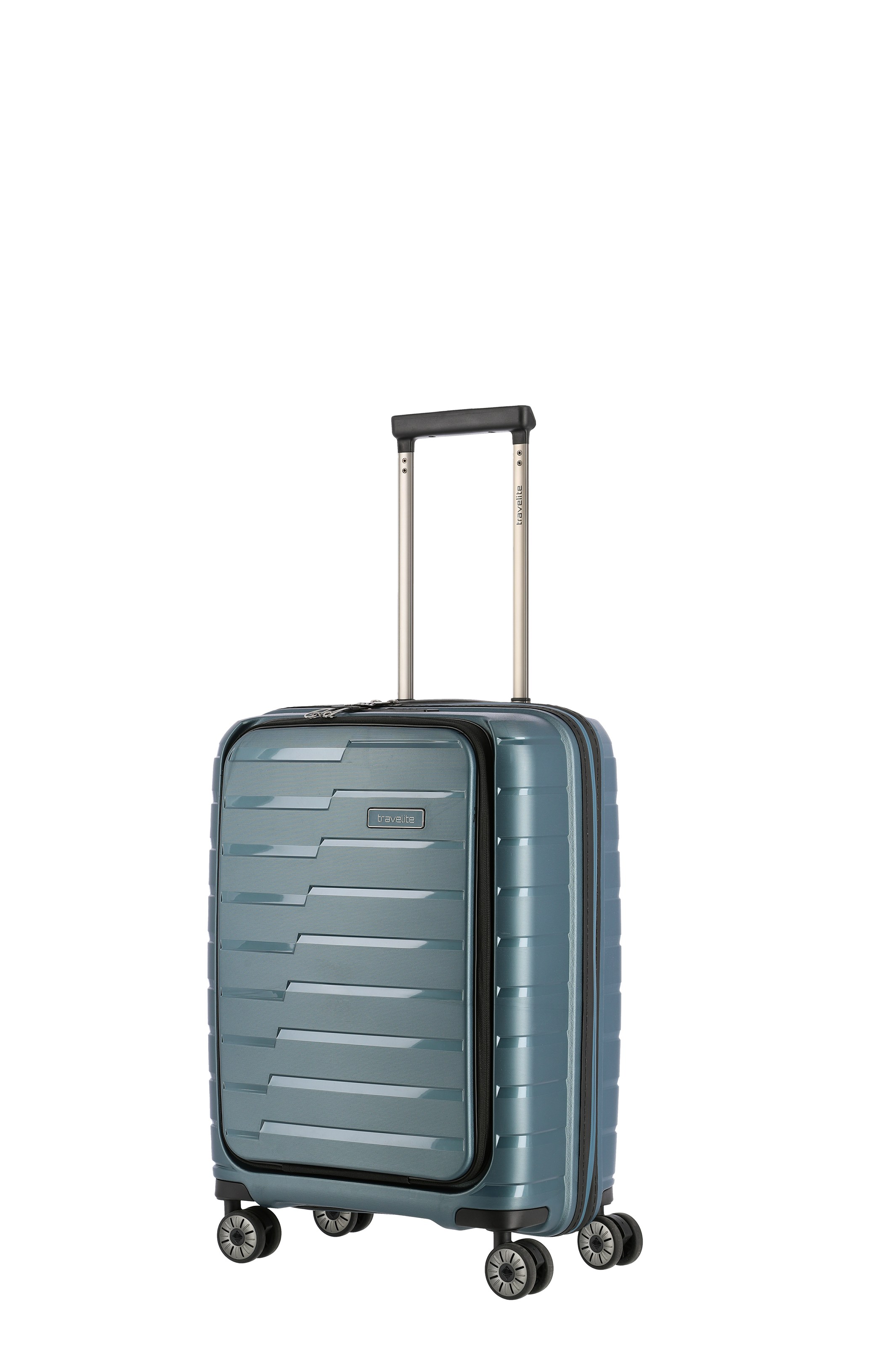 Travelite AIR BASE 4w Trolley S Vortasche, Eisblau – Produktansicht 2