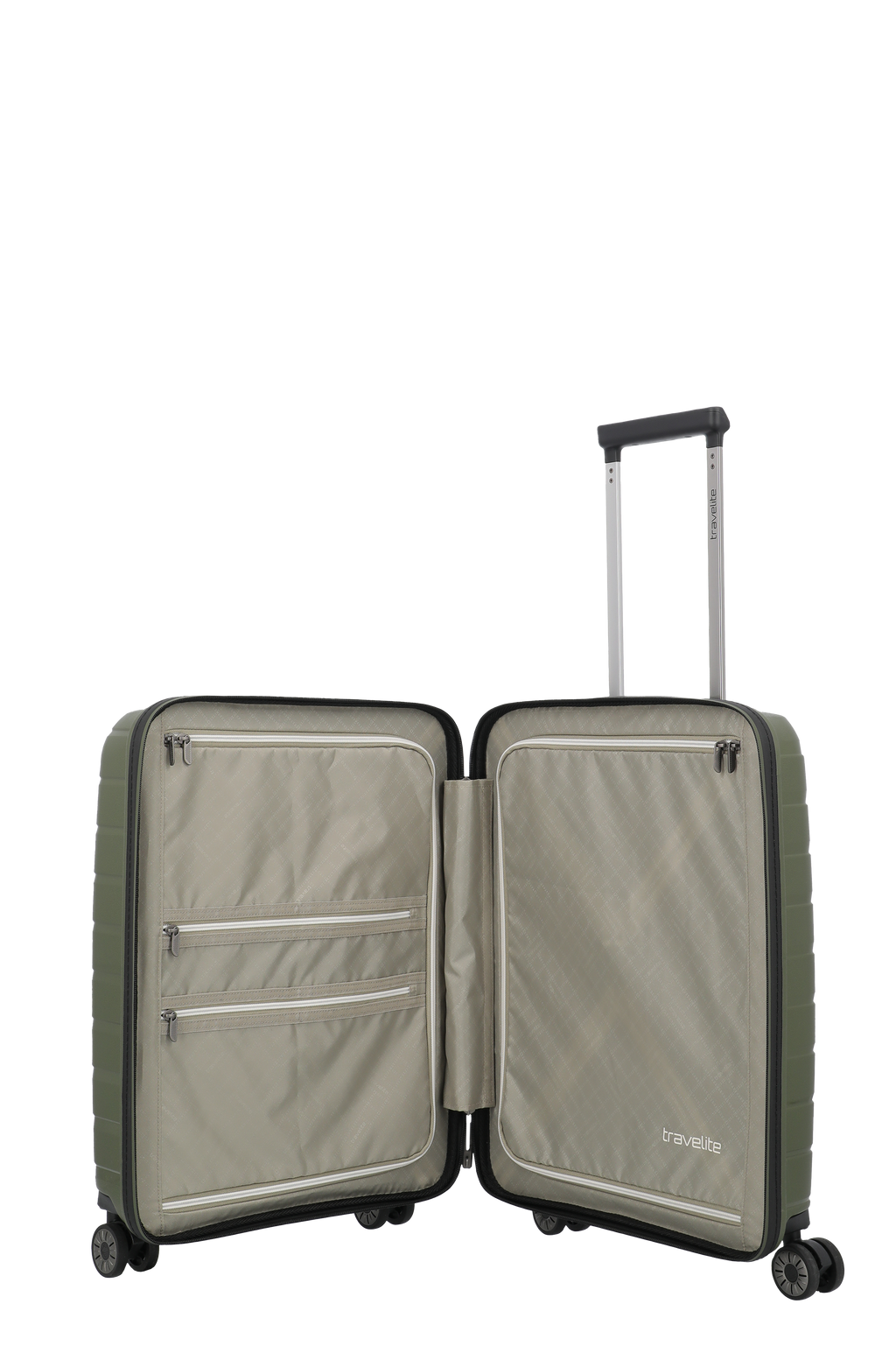 Travelite AIR BASE 4w Trolley S Vortasche, Olive – Produktansicht 6