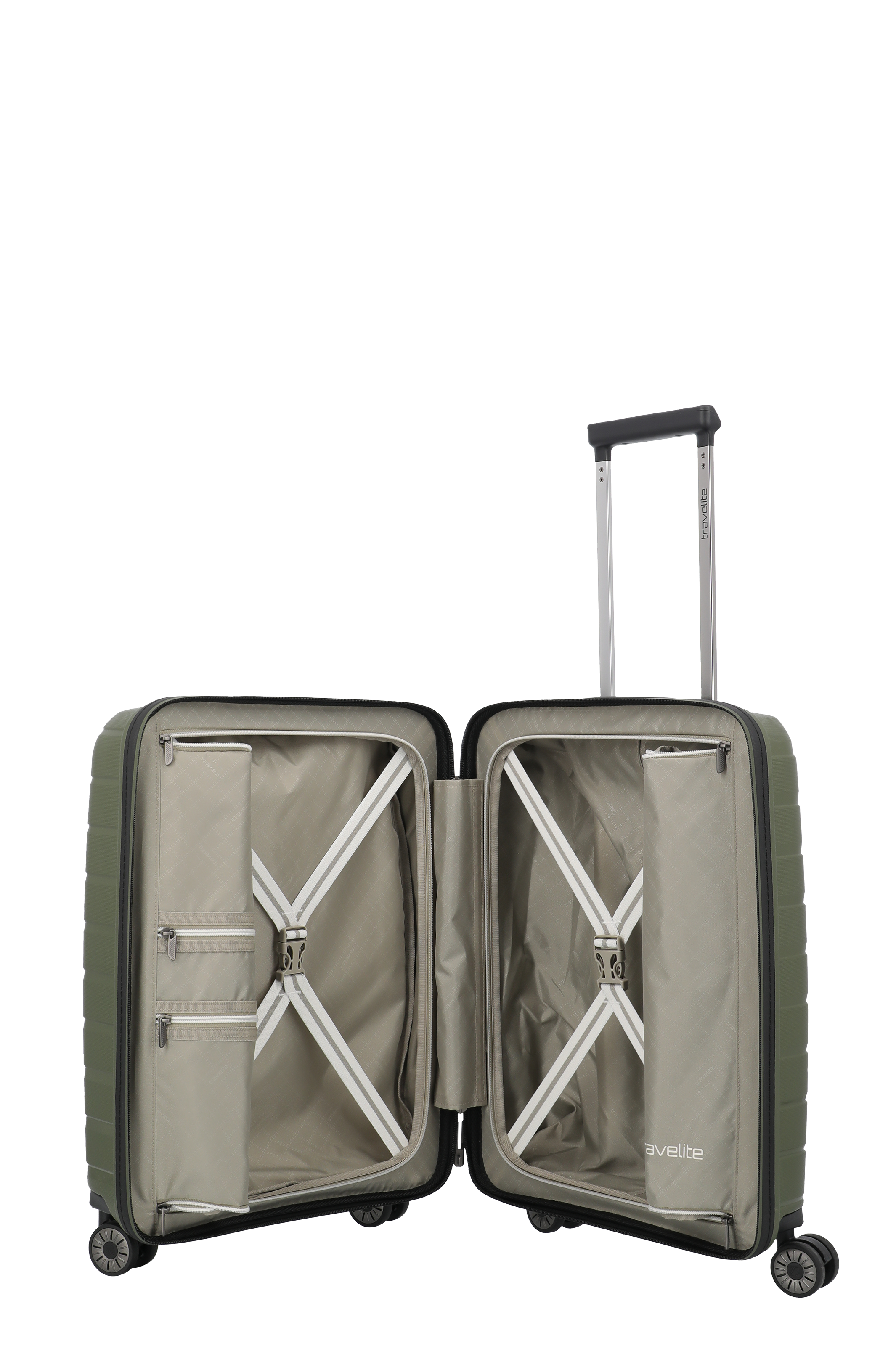Travelite AIR BASE 4w Trolley S Vortasche, Olive – Produktansicht 7