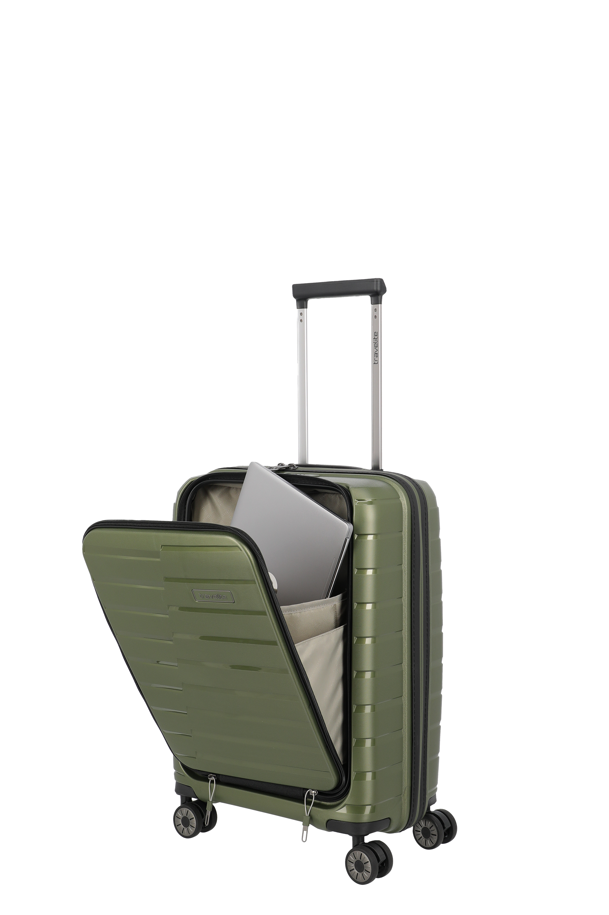 Travelite AIR BASE 4w Trolley S Vortasche, Olive – Produktansicht 8
