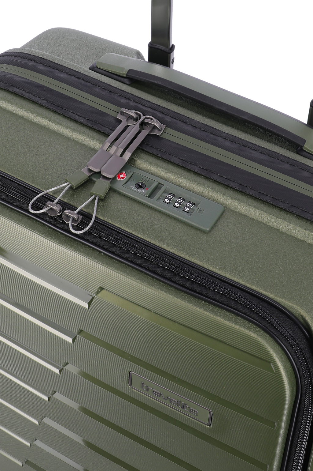 Travelite AIR BASE 4w Trolley S Vortasche, Olive – Produktansicht 10