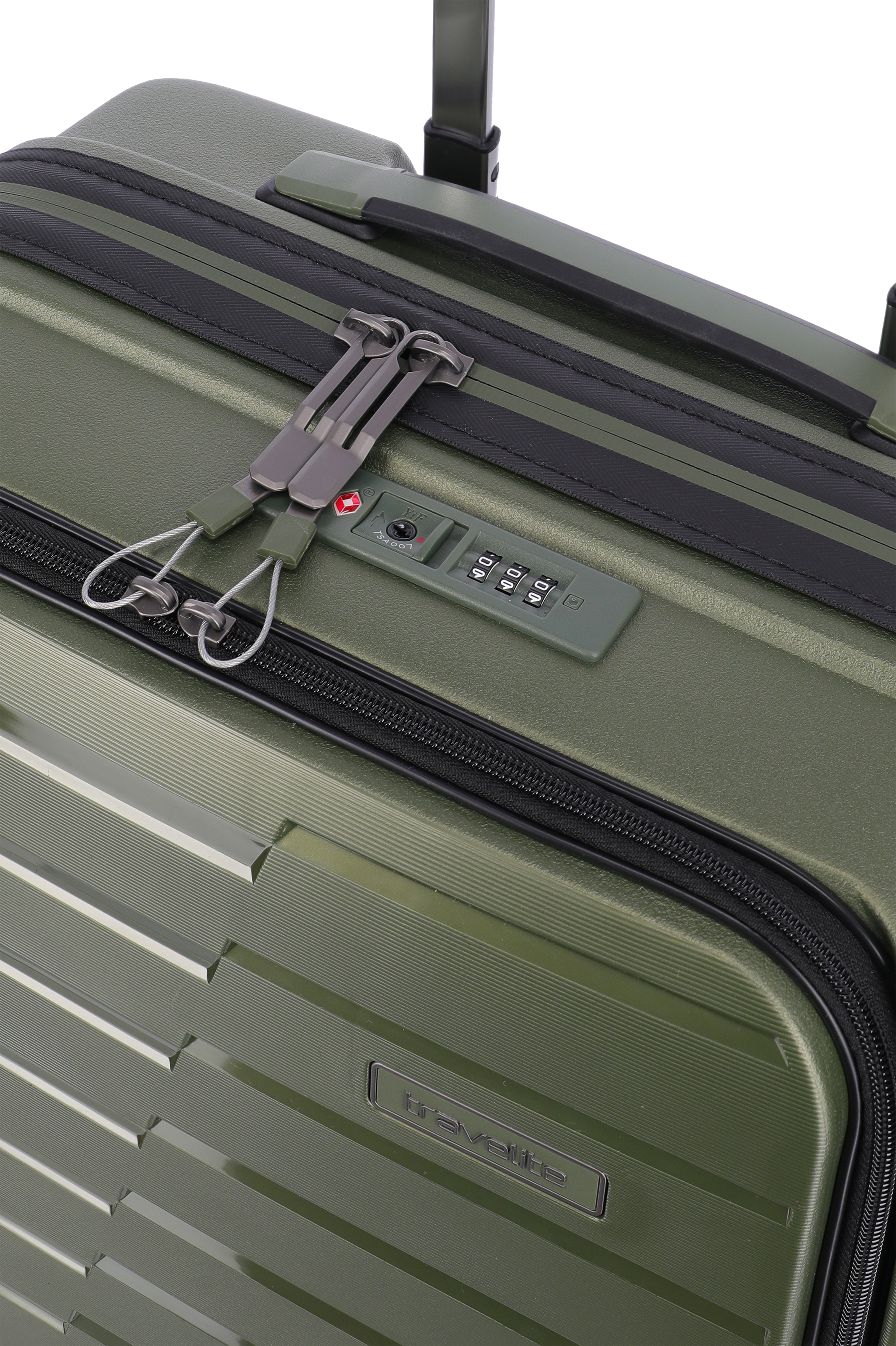 Travelite AIR BASE 4w Trolley S Vortasche, Olive – Produktansicht 10