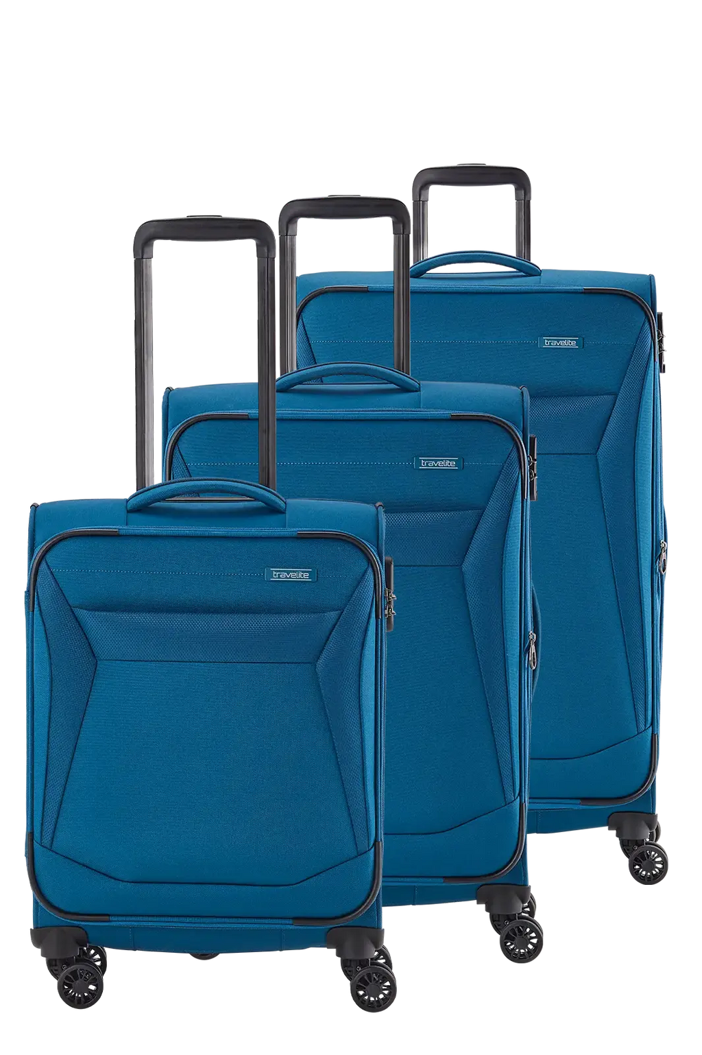 Travelite CHIOS 3-tlg. Koffer-Set S/M/L, Petrol – Koffer S, M und L