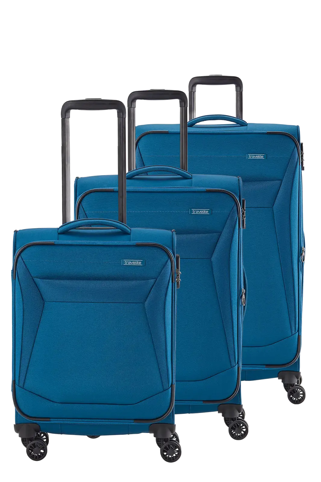 Travelite CHIOS 3-tlg. Koffer-Set S/M/L, Petrol – Koffer S, M und L
