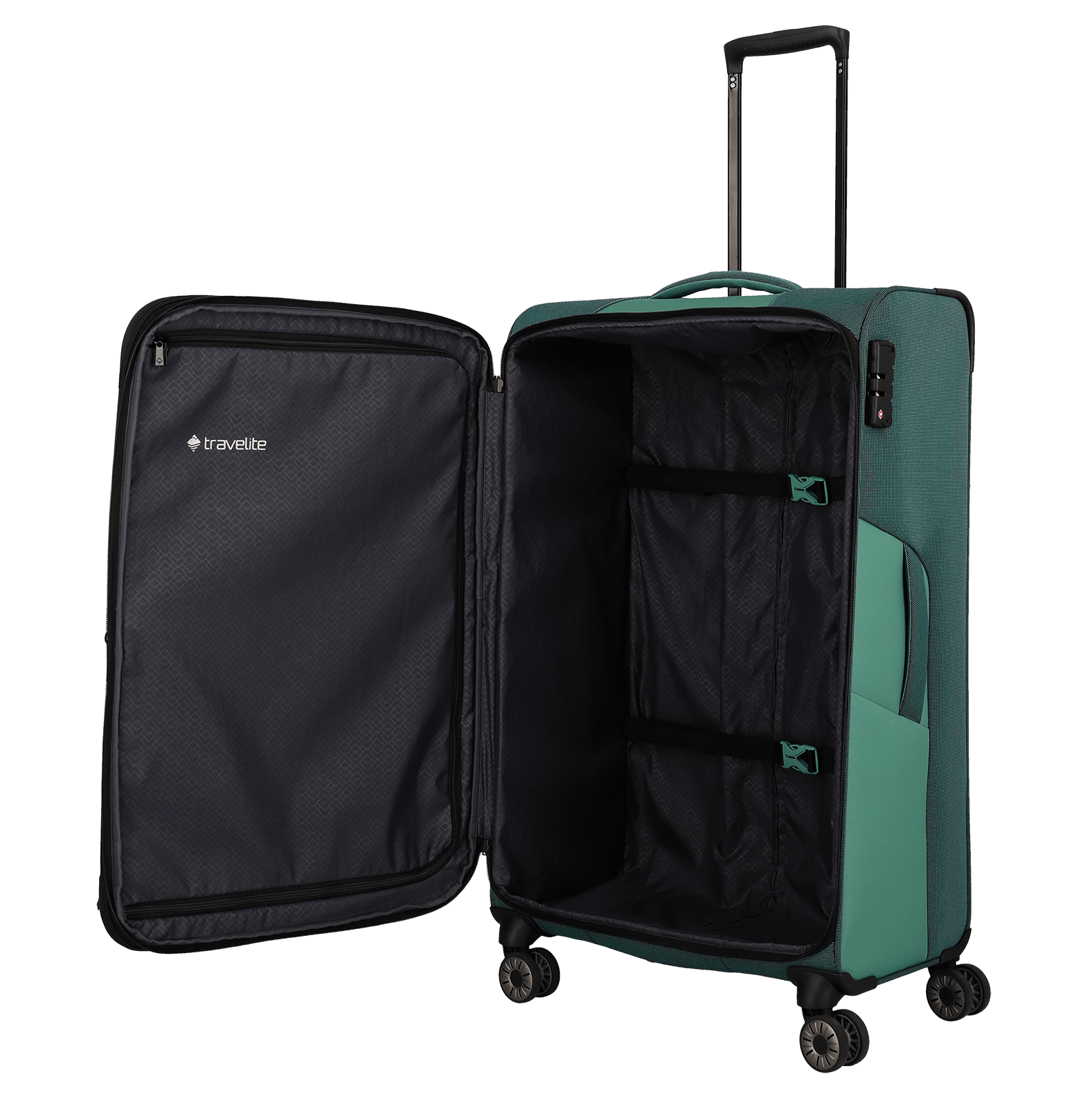 Travelite VIIA 4w Trolley L erw., Eukalyptus – Produktansicht 6