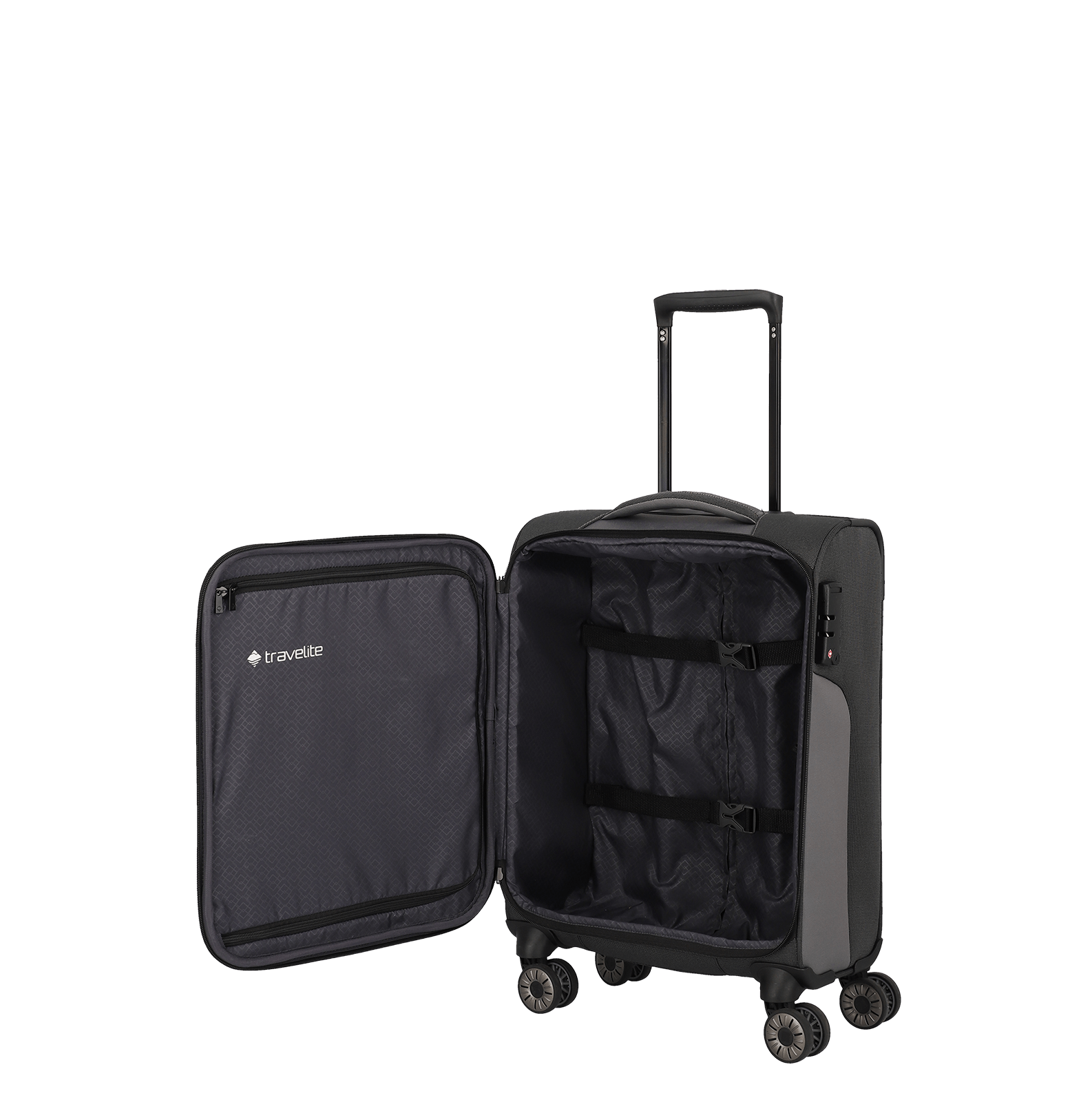 Travelite VIIA 4w Trolley S, Schiefer – Produktansicht 5