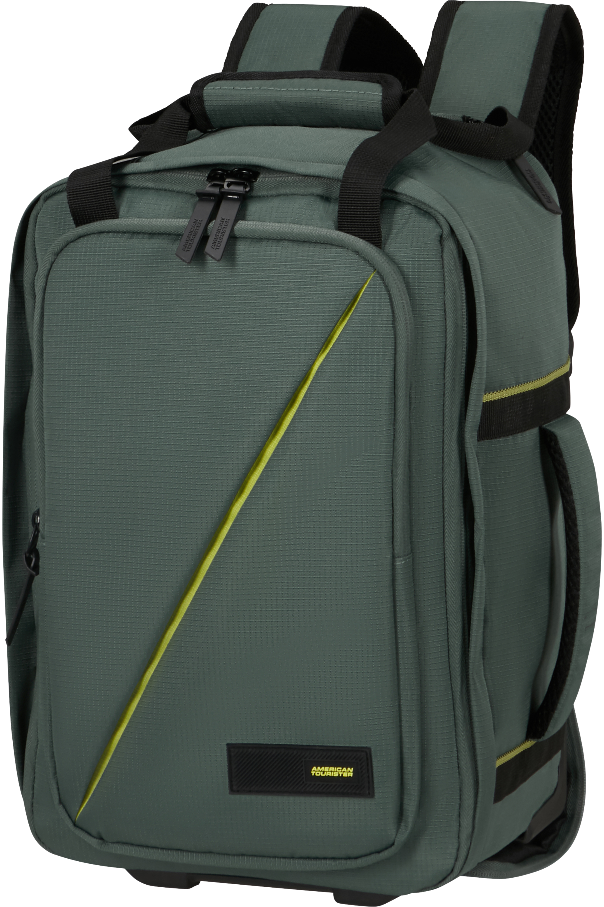 American Tourister TAKE2CABIN Rucksack auf Rollen S, Dark Forest – Produktansicht 2