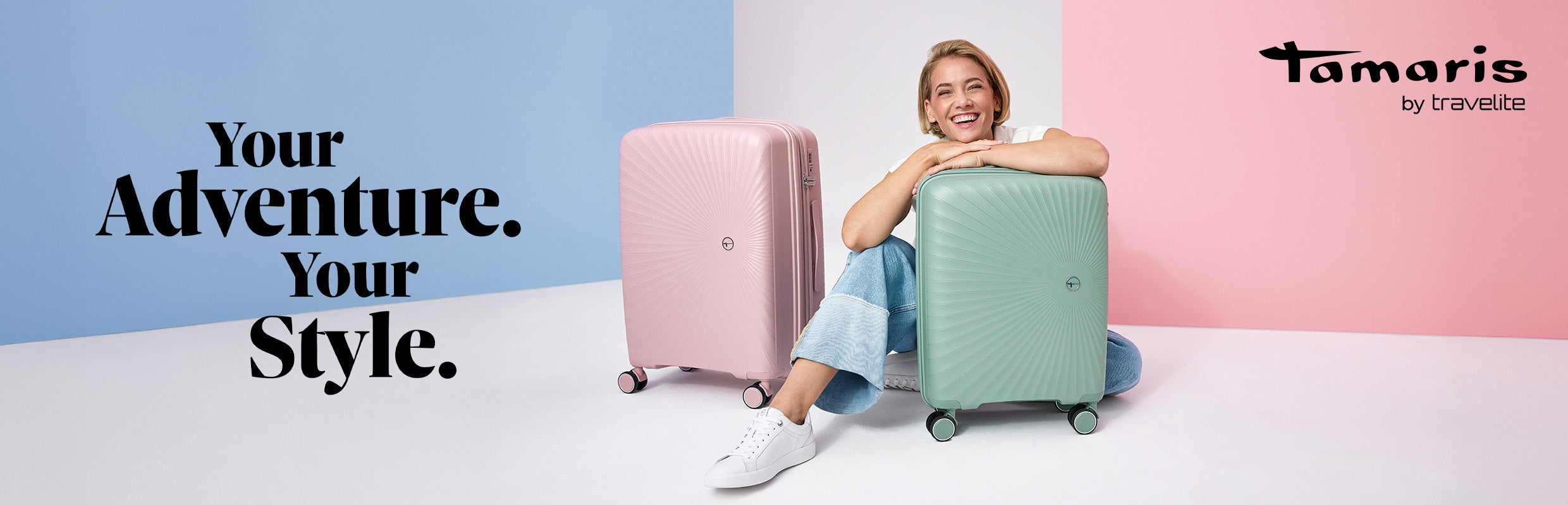 VOYAAGE Hartschalenkoffer in Blush und Sage Green von Tamaris by travelite